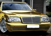 Прокат лимузина Mercedes-Benz S-class W140 белого цвета для свадьбы.