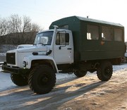 Вахтовый автобус на шасси ГАЗ 33081,  полноприводный,  4х4
